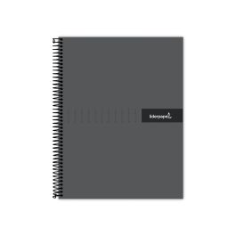 Cuaderno Espiral Liderpapel A4 Micro Crafty Tapa Forrada 120H 90 gr Cuadro 5 mm 5 Bandas 4 Colores Color Negro