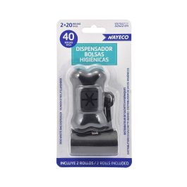 Nayeco Portabolsas Higiénicas Forma Hueso con 2 Rollos (20 Bolsas Cada Uno) 32x22cm