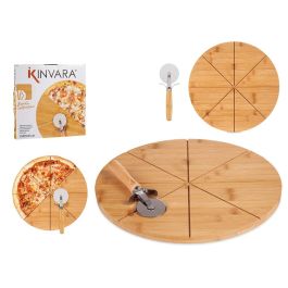 Plato Pizza Bambú 35 cm con Cortador - Kinvara (6 Unidades) Precio: 52.69000055. SKU: S3608171