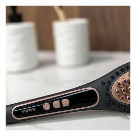 CECOTEC Bamba InstantCare 900 Perfect Brush Cepillo Alisador para el Pelo Adulto Negro Cerámica Queratina Argán Ion Real Pantalla Digital Temperatura Regulable