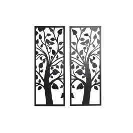 DKD Home Decor Decoración Pared Shabby Árbol Metal Negro 90 x 70 cm Set de 2 Precio: 44.5000006. SKU: S3039378