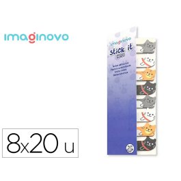 Imaginovo Bloc notas adhesivas marcapaginas gato 120 hojas 8x15x48 mm Precio: 0.99000022. SKU: B1CEJKPLCL