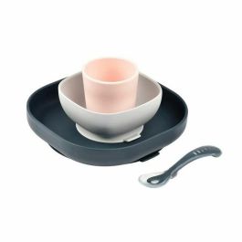 Beaba Juego de Comida de Silicona para Bebé 4 Piezas Plato Cuenco Vaso Cuchara con Ventosa Antideslizante Azul Noche 2ª Edad Precio: 35.58999983. SKU: S7141861
