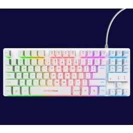 Trust Gaming 24739 Teclado Gaming GXT 833W Thado TKL Blanco Metálico Retroiluminado LED USB Anti-Ghosting Sostenible