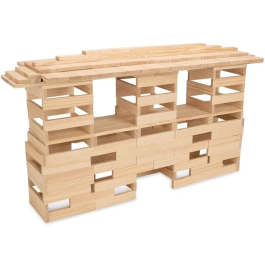 Jeujura Tecap Classic 300 Tableros de Madera Juego de Construcción Natural Madera 300 Piezas