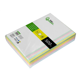 Liderpapel Papel Color A4 80gr 500 Hojas (5 Colores Surtidos) para Impresora Ink-jet, Laser y Fotocopiadoras