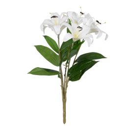 Flor Lirio Blanco Goma Decoración 58 cm Precio: 10.527. SKU: B1CJ6JMG32