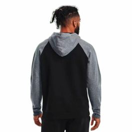 Sudadera con Capucha Hombre Under Armour Wordmark Colorblock Negro