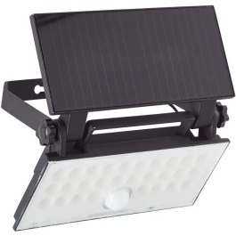 Brilliant Aplique de exterior LUTON BRI4004353437793 LED y Solar con Detector de Movimiento en Negro