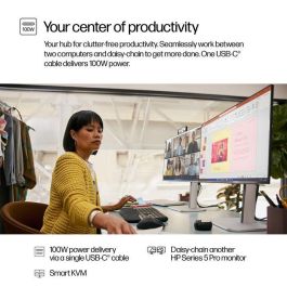 HP Series 5 Pro 23.8 inch FHD USB-C Conferencing Monitor - 524pm HP Series 5 Pro 23.8 inch FHD USB-C Conferencing Monitor - 524pm