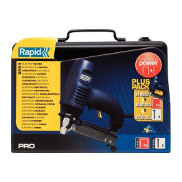 Rapid Grapadora Eléctrica Profesional PRO R553 para Tapicería, Alfombras y Textiles