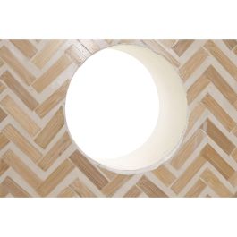 DKD Home Decor Jarrón Decorativo Tropical Raviet de Bambú y Resina, Mosaico Surtido Marrón Blanco (Set de 2) 13 x 52 x 47 cm