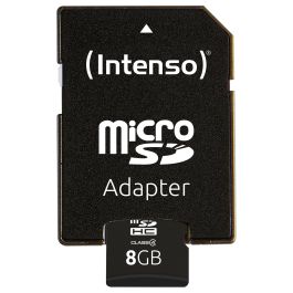 Intenso 3403460 MicroSDHC 8GB Clase 4 con Adaptador, Velocidad 21MB/s