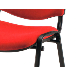 Q-connect Silla Confidente Apilable Tapizada Sin Ruedas 910mm Alto 460mm Largo 440mm Profundidad Rojo