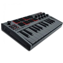 AKAIPRO MPK Mini Mk3 Controlador MIDI con 25 Teclas, 8 Pads MPC y Pantalla OLED