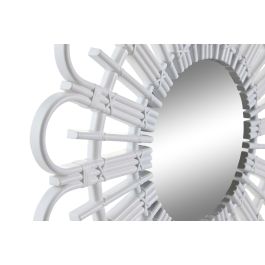 DKD Home Decor Espejo Scandi Natural Blanco 50 x 50 x 2.5 cm (2 Unidades)