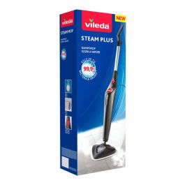 Vileda Steam Plus 168917 Mopa a Vapor, Limpieza Higiénica sin Químicos, Calentamiento Rápido