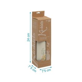 KioKids Honey Termo para Líquidos 500 mL Beige Anti-Goteo Anti-Derrame Acero Inoxidable Doble Pared Frío 24h Calor 12h