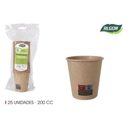 Set de 25 vasos de cartón Kraft 200 cc - Algon (36 Cajas) Precio: 27.98999951. SKU: B17H4B46SF