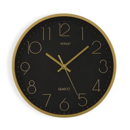 Reloj de Pared Negro/Dorado Versa 4x30 cm - Movimiento Silencioso (2 Unidades) Precio: 23.50000048. SKU: B18DBKQ34W