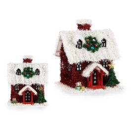 Casa Navideña Espumillón Rojo Blanco Krist+ 19x24.5x19 cm (12 Unidades) Precio: 78.58999973. SKU: B17C7526L2