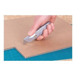 Wolfcraft 4150000 Cúter de Cuchilla Fija Estándar con Carcasa Metálica Antideslizante