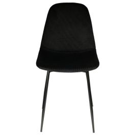 Home Deco Factory Silla Giulia Terciopelo Negra - Colección Lounge