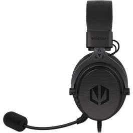 ENDORFY Auriculares VIRO Plus USB con Conector 3.5 mm para Música/Uso Diario, Supraaural, Micrófono Boom Extraíble, Negro