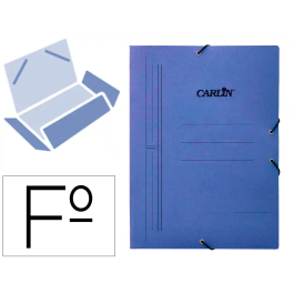 Carlin Carpeta Tres Solapas Cartón Pintado Folio Color Azul Precio: 1.49999949. SKU: B13M438QBX