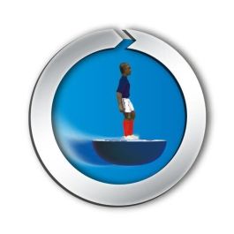 Subbuteo Equipo de Fútbol de Mesa Selección Francesa - Juego de Futbolín con Figuras de Jugadores Flexibles e Irrompibles