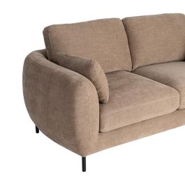 Sofá 2 Plazas Marrón Claro Tejido-Metal 189 X 92 X 88 cm