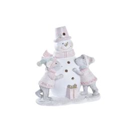 DKD Home Decor Figura Decoración Navidad Fantasía LED Resina Rosa Blanco Gris 15.5cm Alto (10.5x14.5cm) Funciona con Pilas LR44 Precio: 9.53238. SKU: B1G6WDRLFH