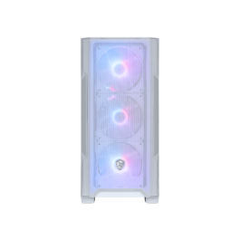 MSI MAG Forge M100R Midi Tower Blanca Transparente con Vidrio Templado e Iluminación para PC Gaming