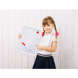 Csp Pizarra blanca magnética 25x35 cm con rotulador y borrador