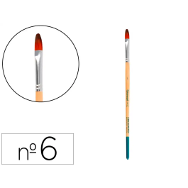 Liderpapel Pincel nº 6 Punta Filbert/Lengua de Gato Pelo Sintético Certificado Acrílica y Acuarela Precio: 26.4022. SKU: B17N8GKYXM