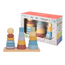 Imaginovo Torre de Formas Apilables Madera Infantil +18 Meses 17 Piezas 28x20x9cm Juguete Educativo Precio: 20.59000009. SKU: B14P59R2SJ