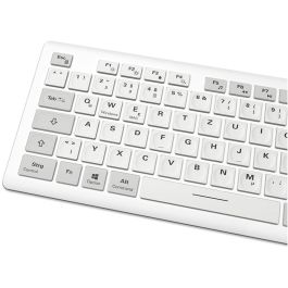 SHARKOON OfficePal K30W Teclado Rubberdome blanco con distribución DE