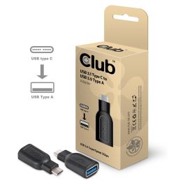 Club3D Adapter USB 3.1 Typ C > USB 3.0 Typ A St/Bu, 5 Gbit/s, 0,043 m, Negro