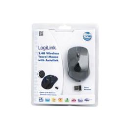 LogiLink Ratón Óptico Inalámbrico RF, 800 DPI, Negro, Modelo ID0031