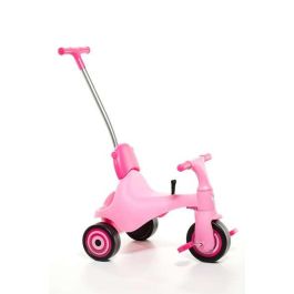 Molto Triciclo Urban Trike City Evolutivo 5 en 1 Rosa 89 cm para Bebés desde 10 Meses, Estructura de Metal y Plástico