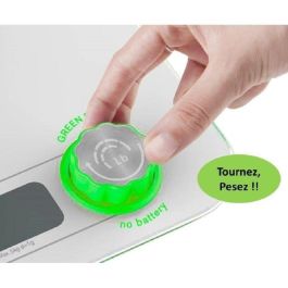 Little Balance Báscula de Cocina Green Power Recargable Sin Batería ni Electricidad - Blanca