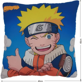 Naruto Cojín Doble Cara Cuadrado Naruto y Sasuke Microfibra 40 x 40 cm AAAZR86898