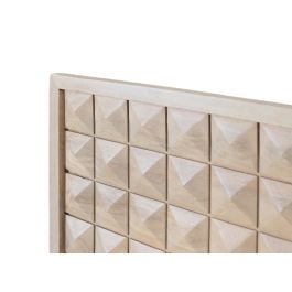 GINER Y COLOMER Cabecero de Madera de Mango con Diseño Geométrico en Relieve 165 cm