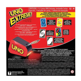 Mattel Juego Uno Extreme con Luces y Sonidos, Edad Mínima Recomendada 7 Años