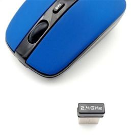 Elbe Ratón Inalámbrico RT-110 Azul con Batería Recargable, 800-1600 DPI, Plug & Play