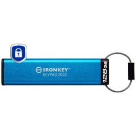 Kingston IronKey Keypad 200C Memoria USB-C 128GB FIPS 140-3 Nivel 3 AES-256 Teclado Antigolpes Resistente Agua Polvo