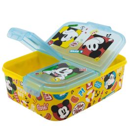 Sandwichera mickey mouse fun-tastic con multiples compartimentos 22x14x6cm