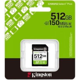 Kingston SDS3/512GB Tarjeta de Memoria Canvas Select Plus 512GB SDXC Clase 10 U3 V30 150MB/s para Full HD