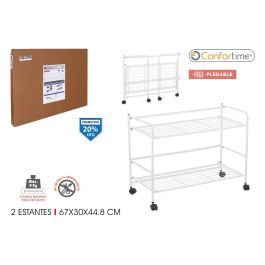 Confortime Estantería Plegable 2 Niveles, 67 x 30 x 44.8 cm Precio: 27.95000054. SKU: S2210576