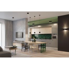 Orbis SOL-SL.0051 Lámpara Colgante Moderna Minimalista Cilíndrica, Disponible en Negro, Gris o Blanco
